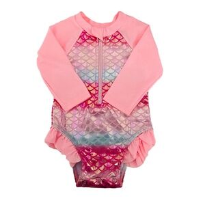 Baby Mermaid Swimsuit: 6–9 Months and 9-12 Months Available – Long Sleeve
